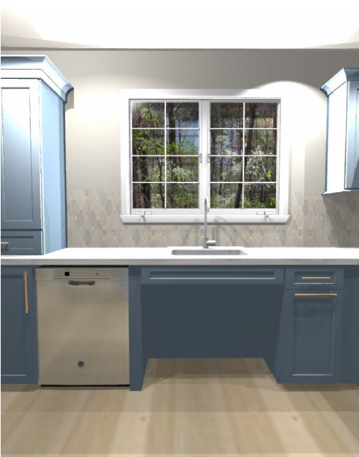 Sink base plumbing skirt